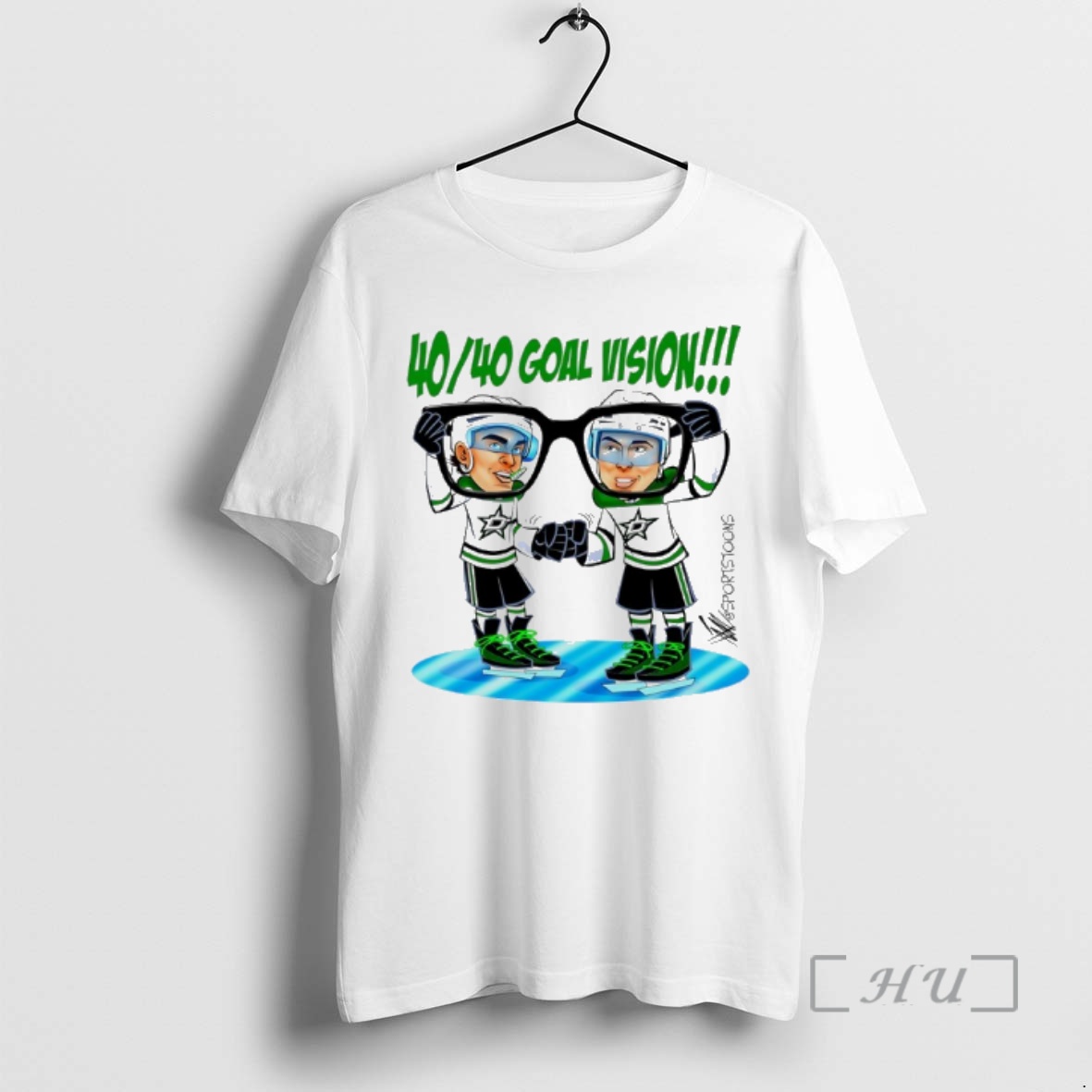 Officials Jason Robertson And Roope Hintz Dallas Stars 40 Goal Vision Premium T Shirts Sweater Hoodie