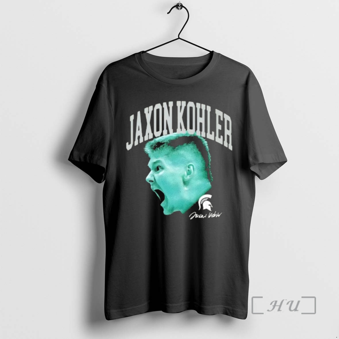 Officials Jaxon Kohler Michigan State Spartans Big Head Forest Green Premium T Shirts Sweater Hoodie