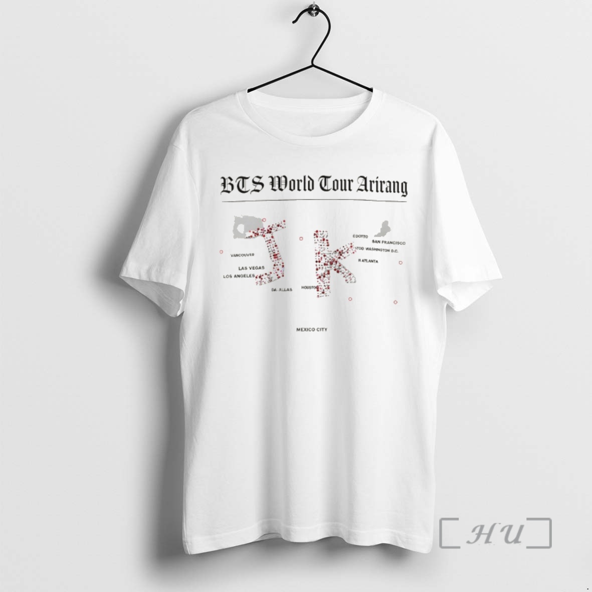 Officials Jungkook Bts World Tour Arirang Jk Map 2026 Premium T Shirts Sweater Hoodie