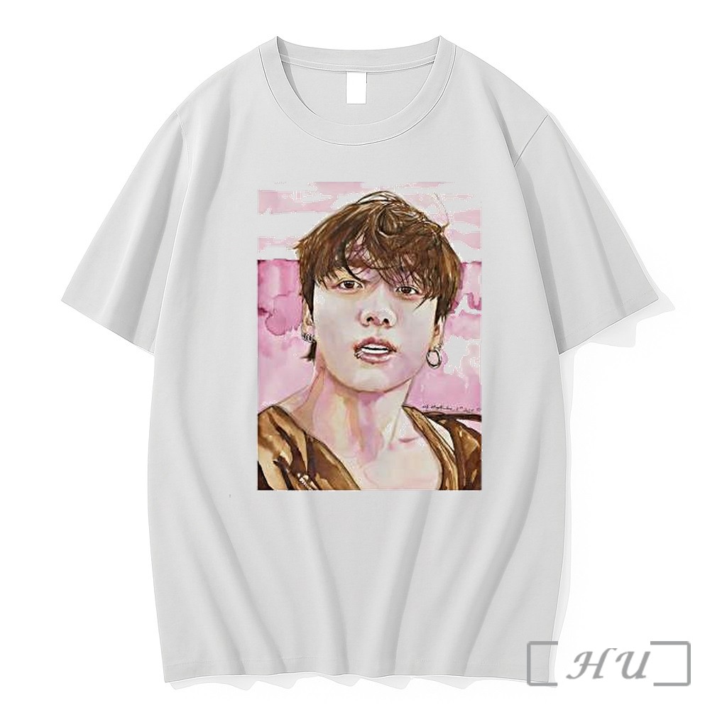 Officials Jungkook Watercolor Portrait Kpop Premium T Shirts Sweater Hoodie