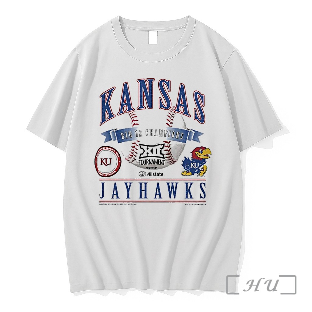 Officials Kansas Jayhawks 2026 Big 12 Baseball Tournament Champions Locker Room Premium T Shirts Sweater Hoodie