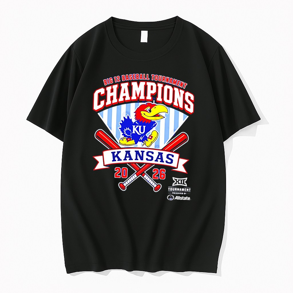 Officials Kansas Jayhawks 2026 Big 12 Baseball Tournament Champions Classic Tee Premium T Shirt Sweatshirt Hoodie