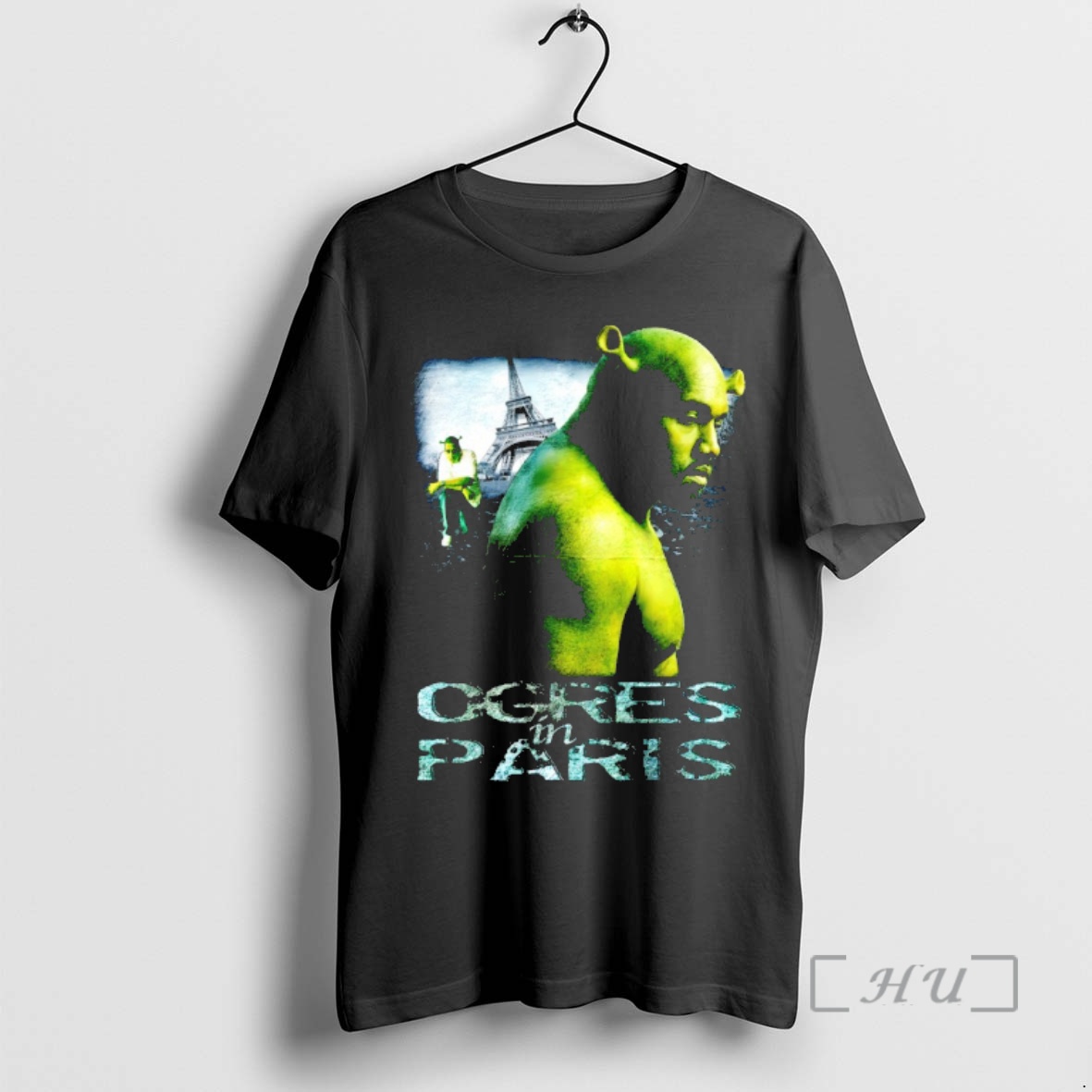 Officials Kanye West X Shrek Ogres In Paris Meme Premium T Shirts Sweater Hoodie