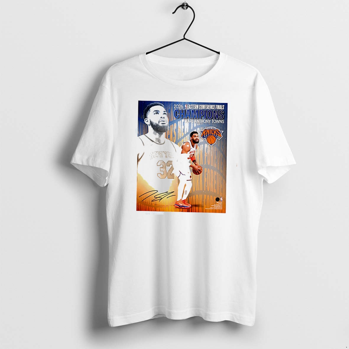Officials Karl Anthony Towns New York Knicks 2026 Nba Eastern Conference Champions Tee Premium T Shirt Sweatshirt Hoodie
