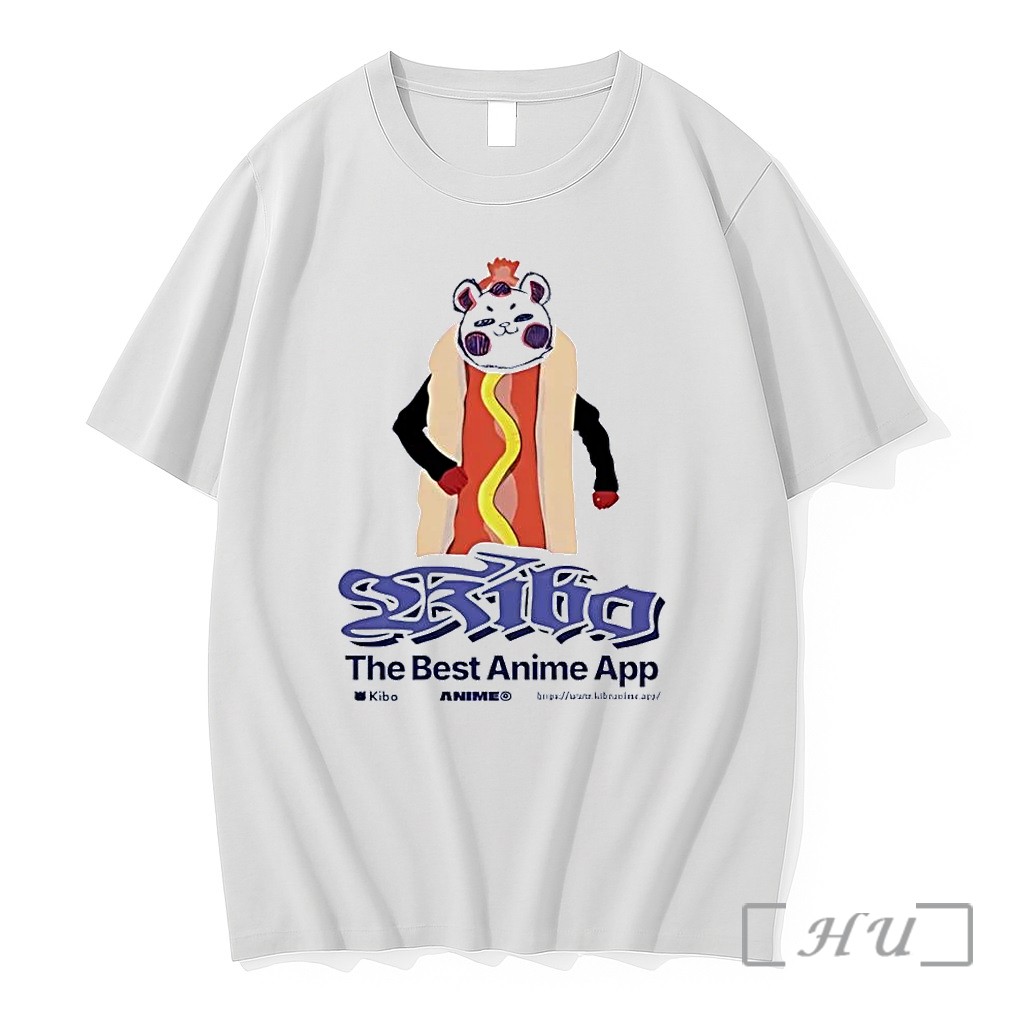 Officials Kibo Anime App Hot Dog Mascot The Best Anime App Slogan White Premium T Shirts Sweater Hoodie