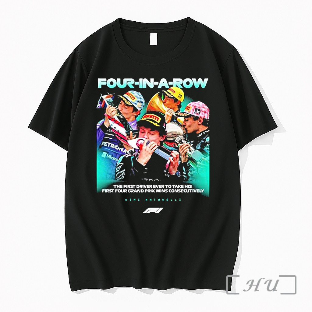 Officials Kimi Antonelli Formula 1 Four In A Row Canadian Grand Prix 2026 1 Premium T Shirts Sweater Hoodie