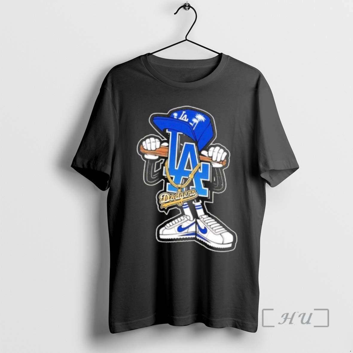 Officials La Dodgers Palm Trees Logo Gold Chain Premium T Shirts Sweater Hoodie