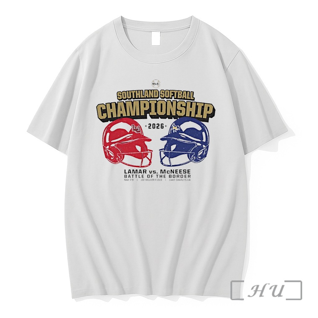 Officials Lamar Vs Mcneese 2026 Southland Softball Championship Helmet Matchup Premium T Shirts Sweater Hoodie