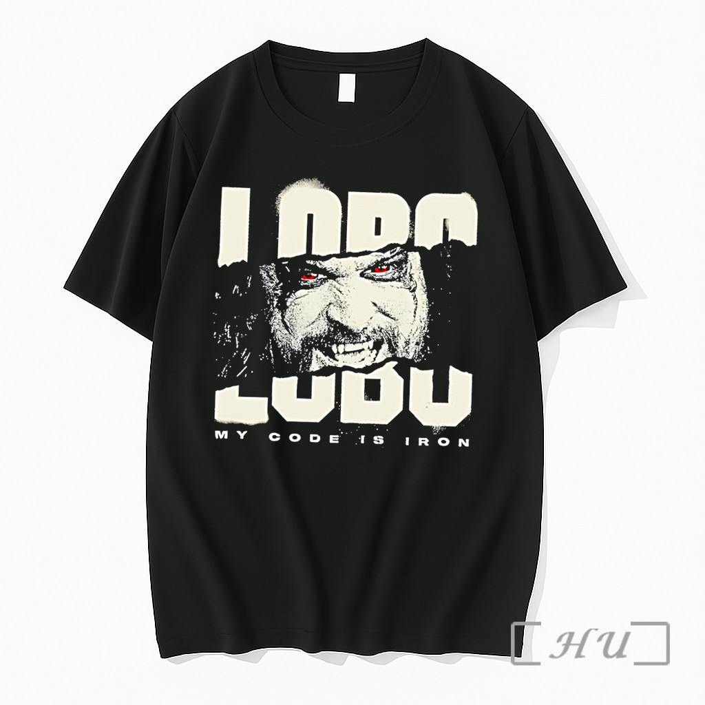 Officials Lobo Ludu My Code Is Iron Wwe Pro Wrestling Monster Red Eyes Fangs Wrestlemania 2026 Fan Gear Black Premium T Shirts Sweater Hoodie