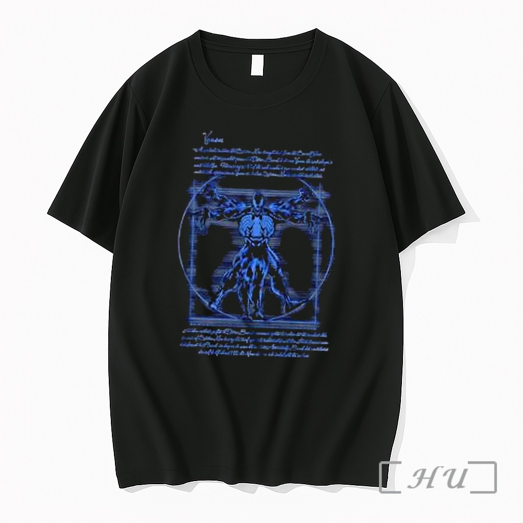 Officials Marvel Venom Vitruvian Man Blueprint Symbiote Premium T Shirts Sweater Hoodie