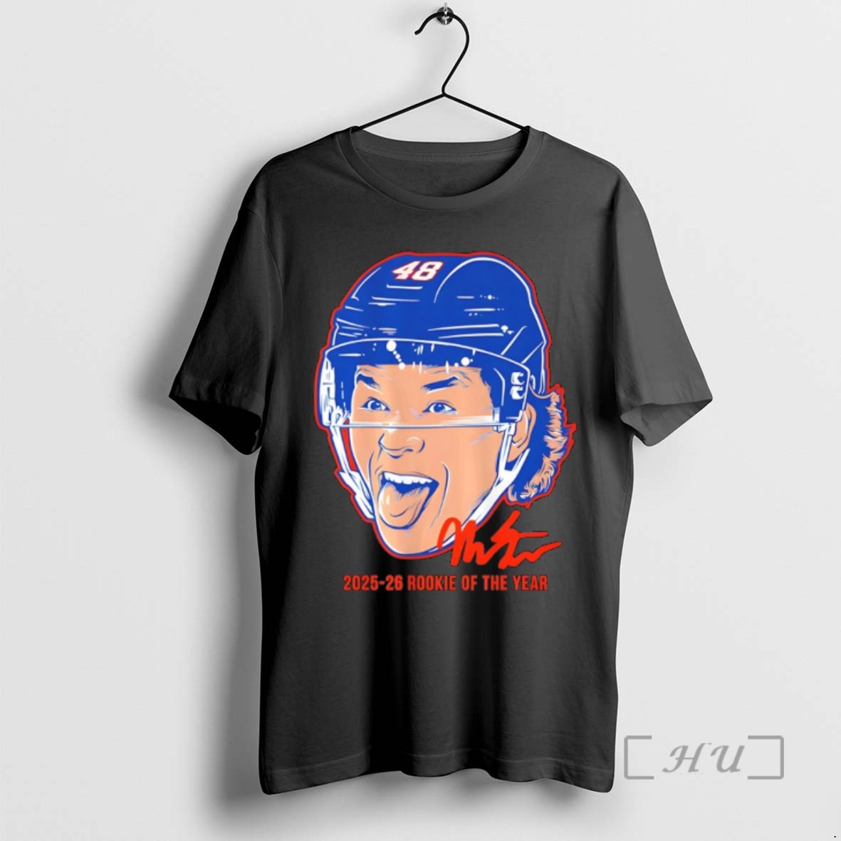 Officials Matthew Schaefer Roty Swag Head New York Islanders Hockey 2025 2026 Rookie Of The Year Premium T Shirts Sweater Hoodie