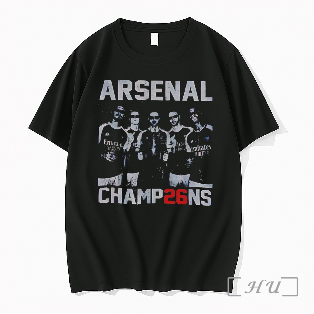 Officials Mikel Arteta Bukayo Saka Martin Arsenal Premier League Fc Champions 25 26 Premium T Shirts Sweater Hoodie