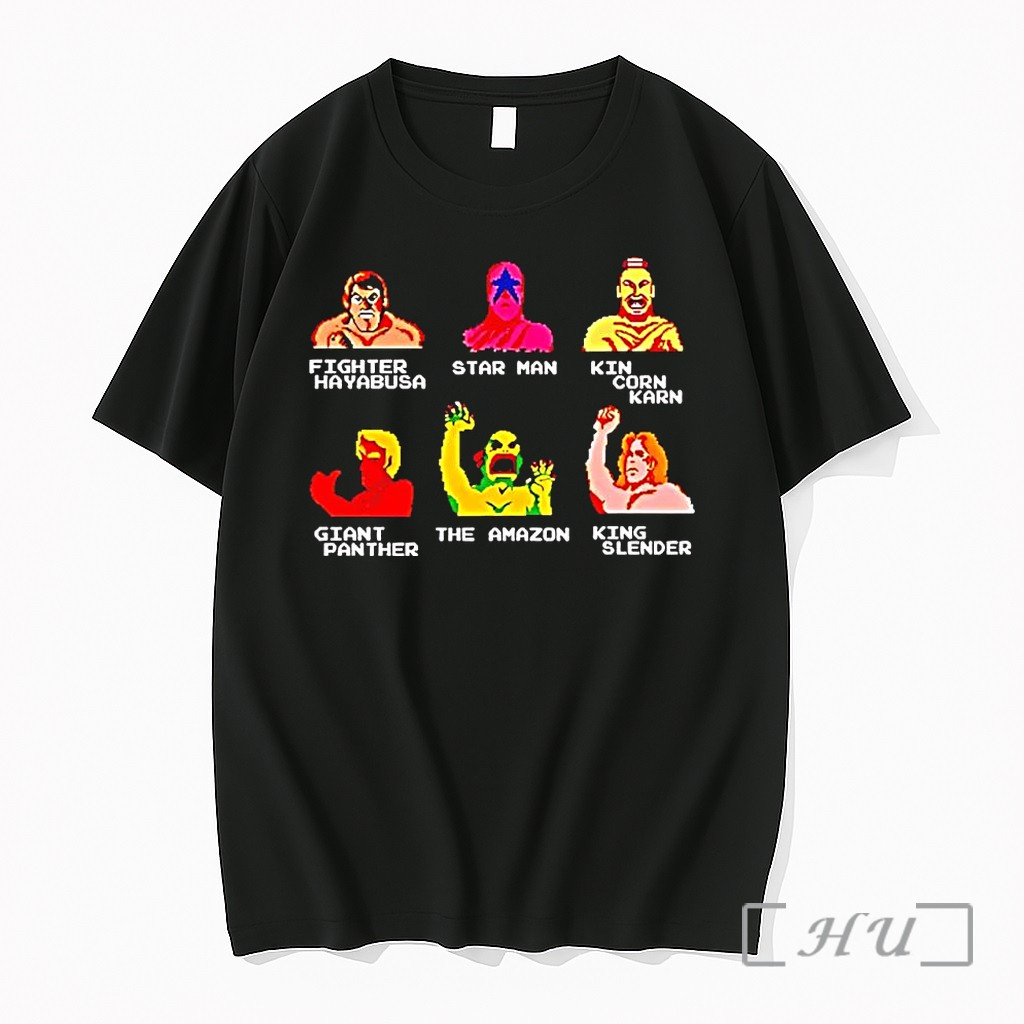 Officials Nes Pro Wrestling Characters Retro 8 Bit Premium T Shirts Sweater Hoodie