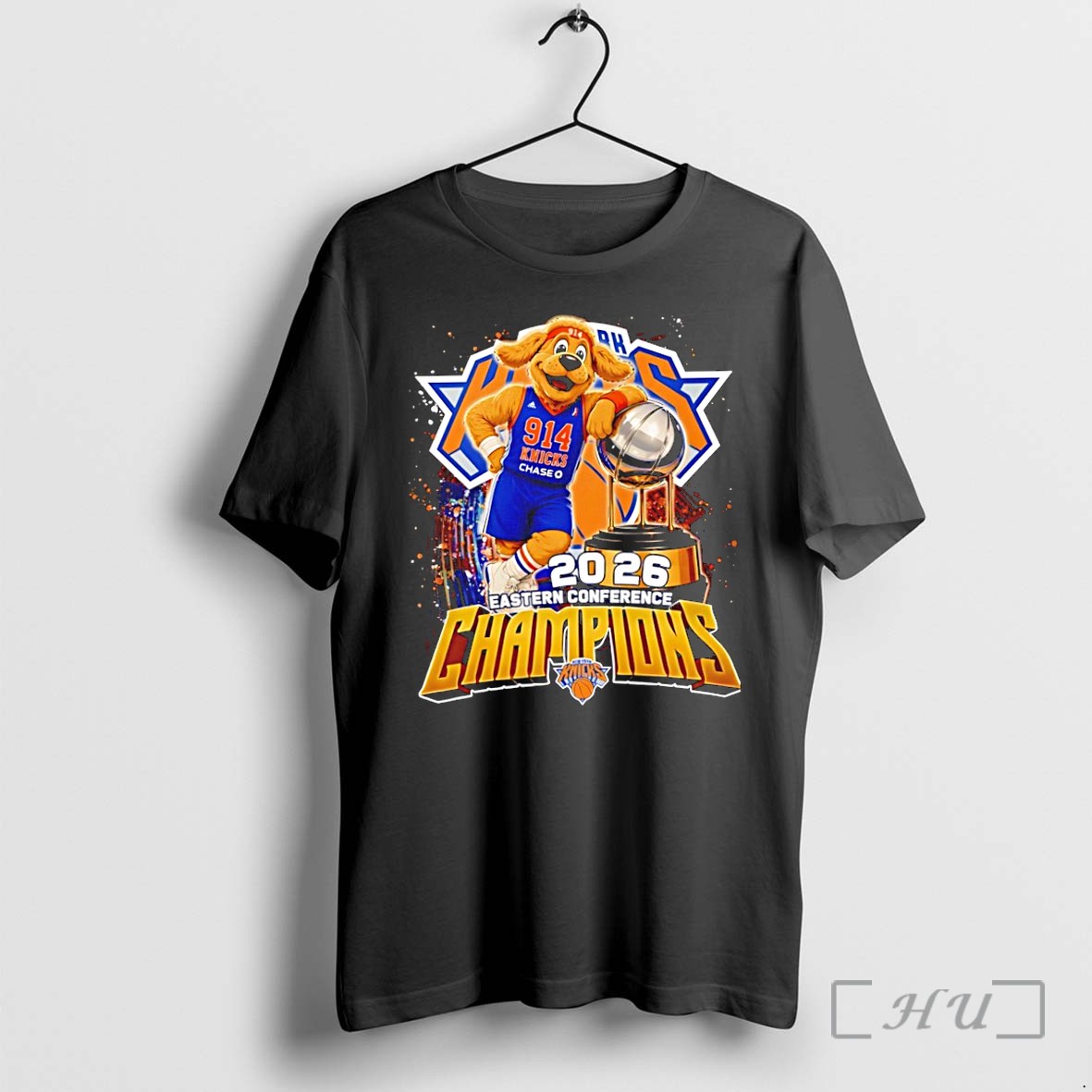 Officials New York 914 Knicks Chase 2026 Eastern Conference Champions Mascot Trophy Premium T Shirts Sweater Hoodie
