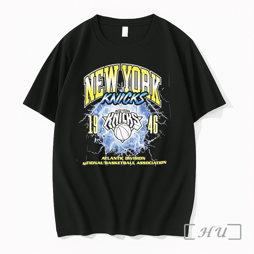 Officials New York Knicks 1946 Nba Atlanta Division Lightning Round Mineral Wash Premium T Shirts Sweater Hoodie