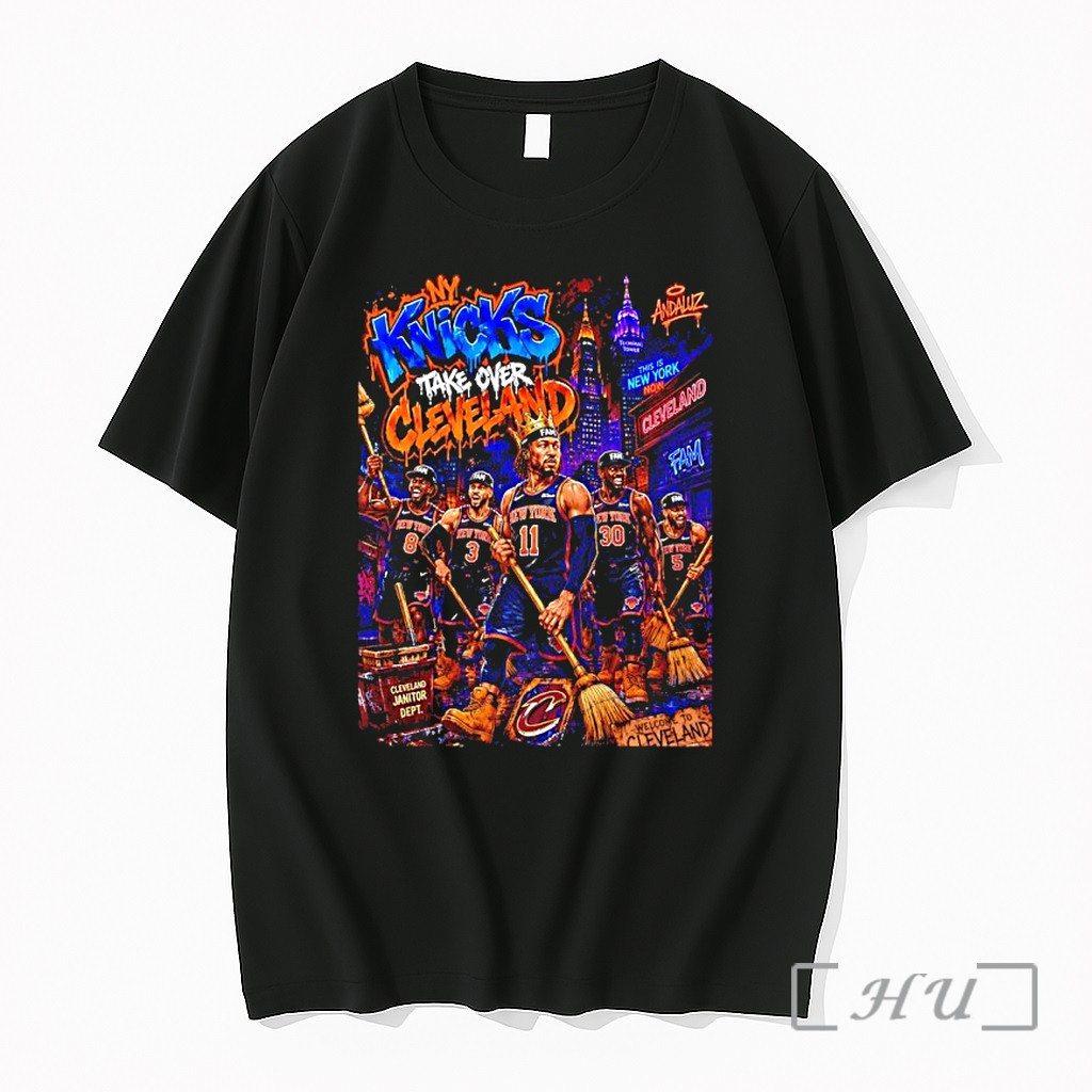 Officials New York Knicks Take Over Cleveland Cleaning Premium T Shirts Sweater Hoodie