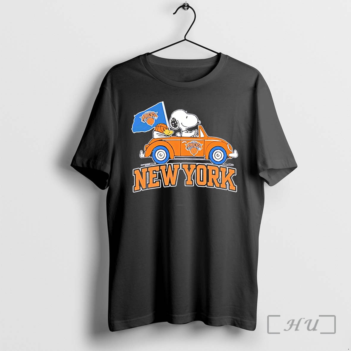 Officials New York Knicks X Snoopy And Woodstock Driving Car 2026 Premium T Shirts Sweater Hoodie