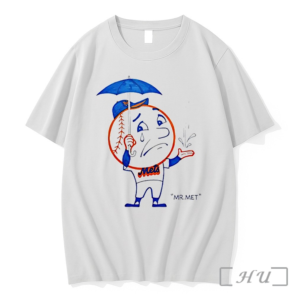 Officials New York Mets Mr Met Holding An Umbrella Premium T Shirts Sweater Hoodie