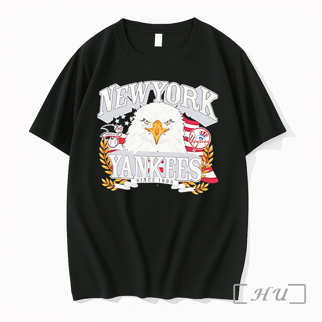 Officials New York Yankees Americana Eagle Celebrating Americas 250th Tee Premium T Shirts Sweater Hoodie