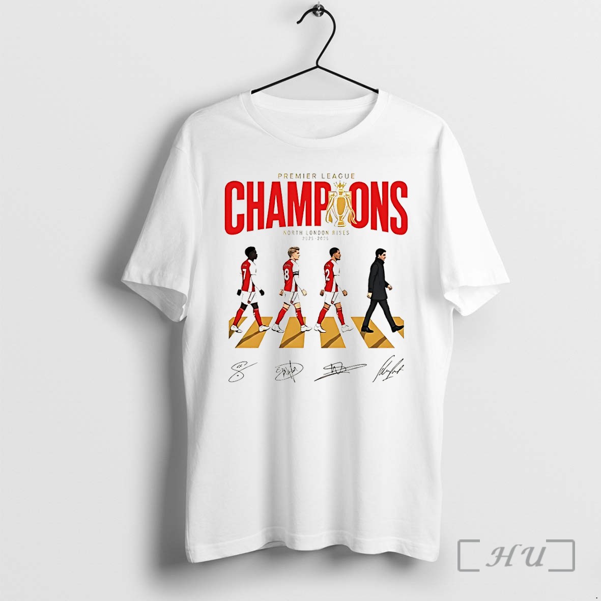 Officials North London Rises Victory Premier League Champions 2025 26 Signatures Premium T Shirts Sweater Hoodie