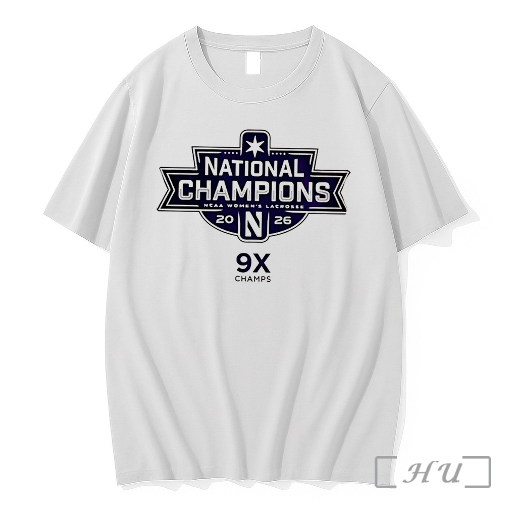 Officials Northwestern Wildcats Womens Lacrosse 2026 National Champions 9x Tee Premium T Shirts Sweater Hoodie