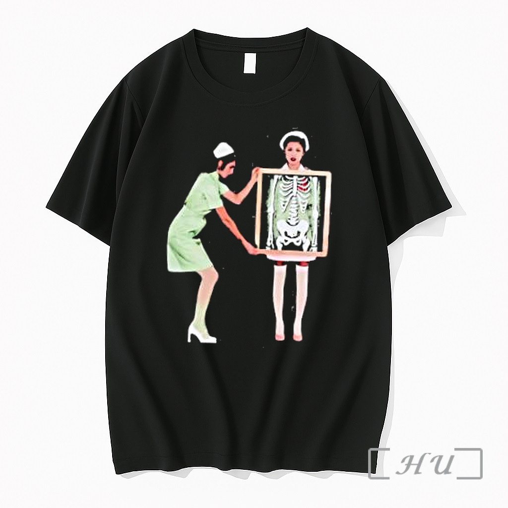 Officials Nurse Holding Xray Of Skeleton With Red Heart In Front Of Another Nurse Premium T Shirts Sweater Hoodie