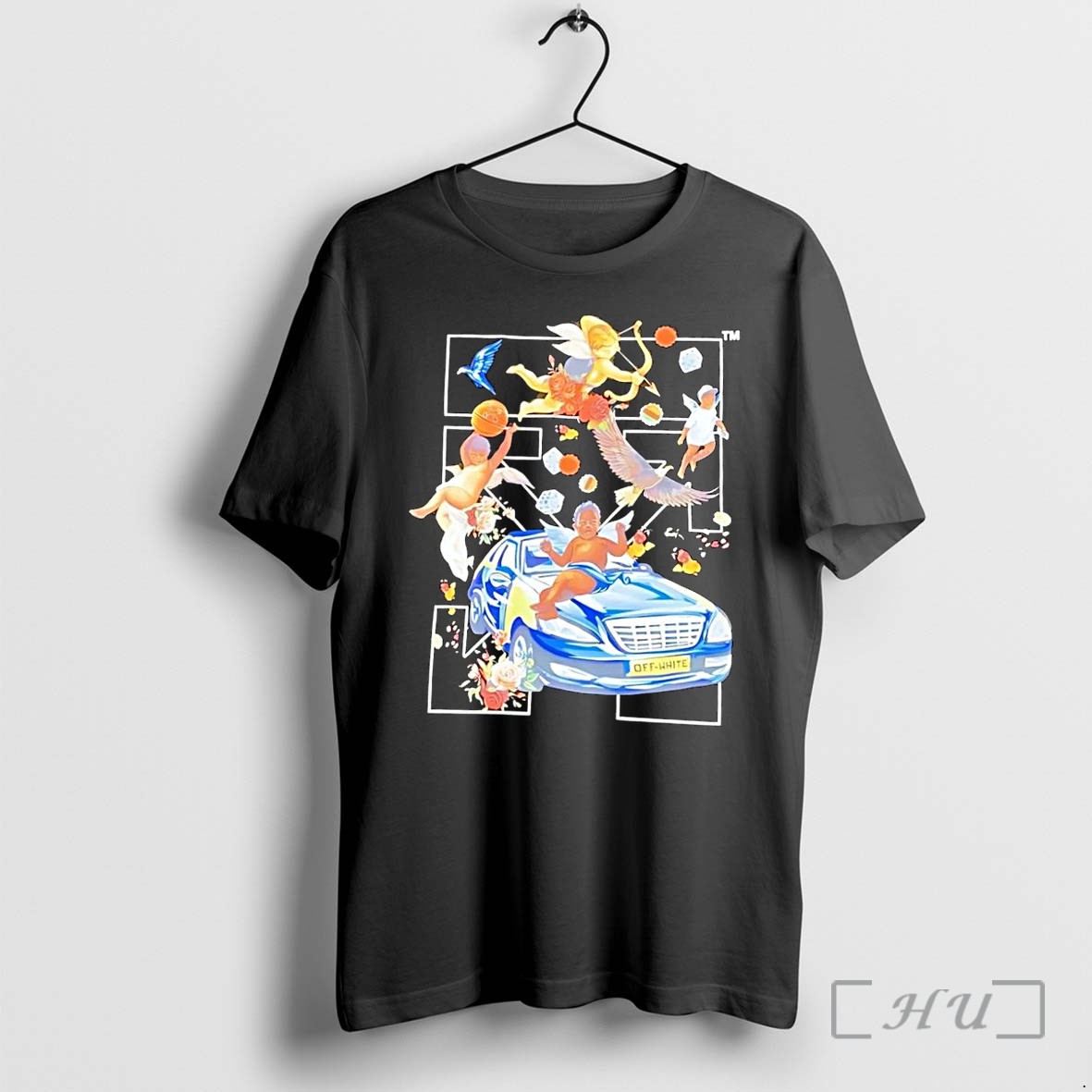 Officials Off White Cherubs Car Eagle Basketball Black Premium T Shirts Sweater Hoodie