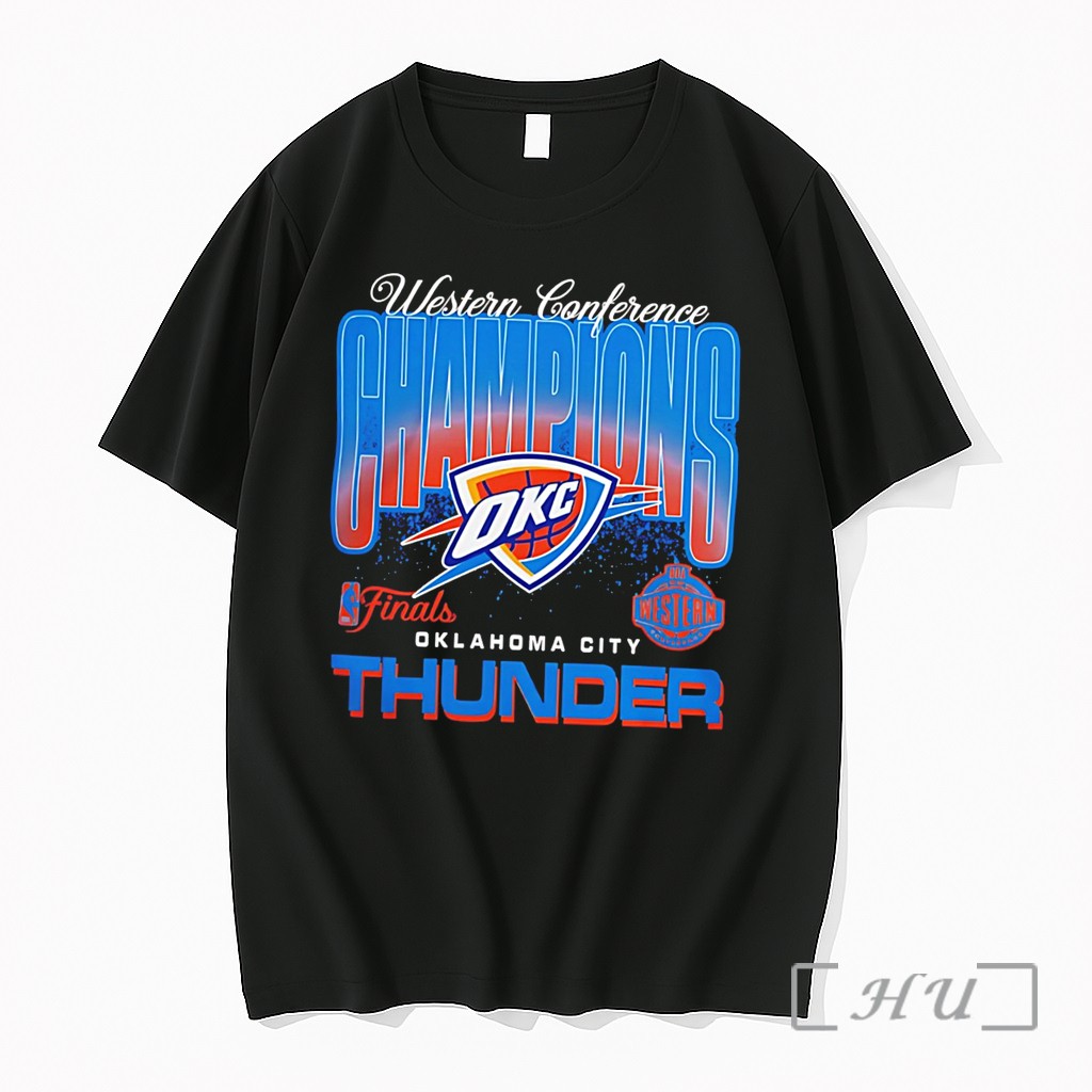 Officials Okc Thunder 2026 Nba Western Conference Champions Heritage Tee Premium T Shirts Sweater Hoodie