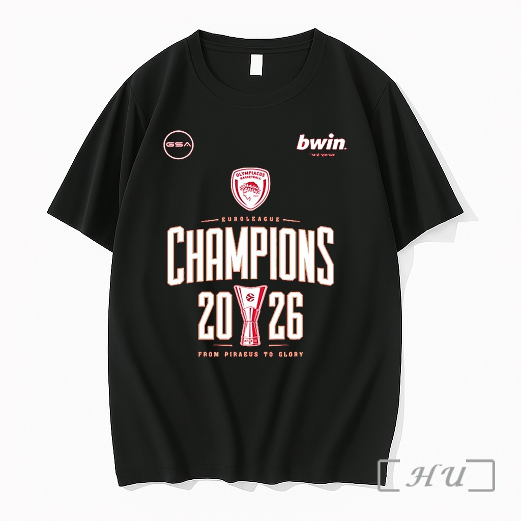 Officials Olympiacos B C Euroleague Champions 2026 1 Premium T Shirts Sweater Hoodie
