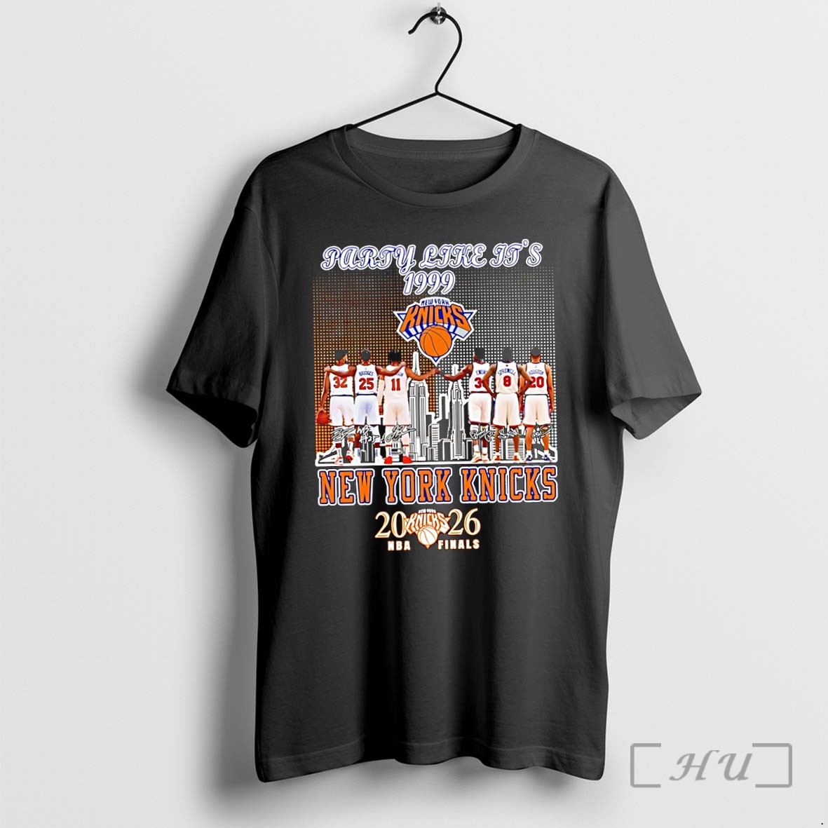 Officials Party Like Its 1999 New York Knicks 2026 Nba Finals Signatures Premium T Shirts Sweater Hoodie