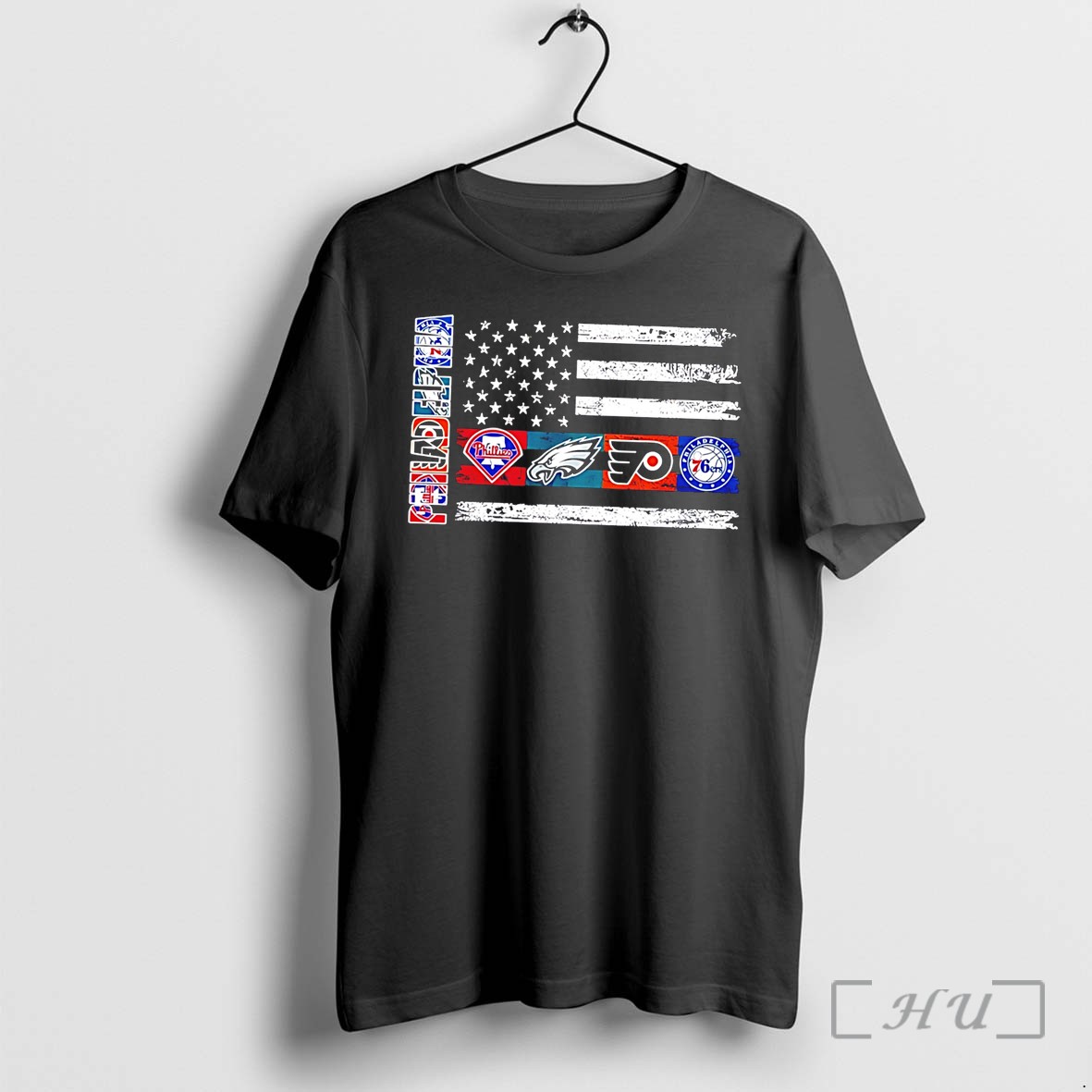 Officials Philadelphia Sports Teams Logos Flag Tee Premium T Shirts Sweater Hoodie