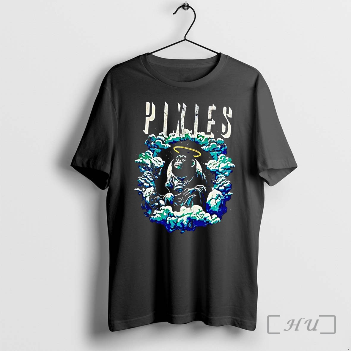 Officials Pixies Haloed Chimp In Clouds Vinyl Record Black Premium T Shirts Sweater Hoodie