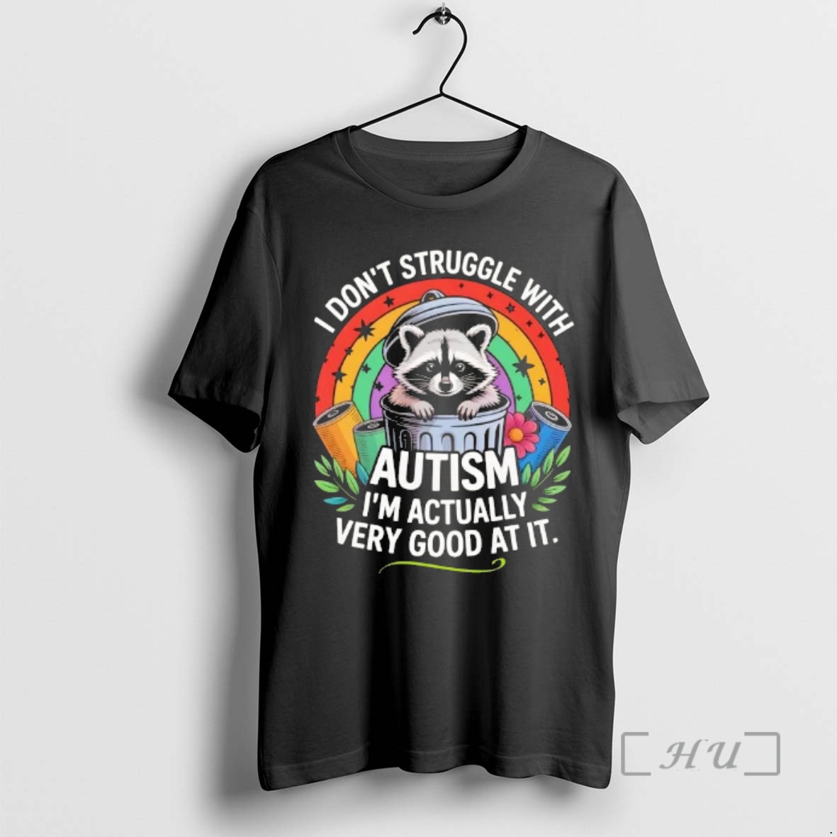 Officials Raccoon I Dont Struggle With Autism Im Actually Very Good At It Vintage Premium T Shirts Sweater Hoodie