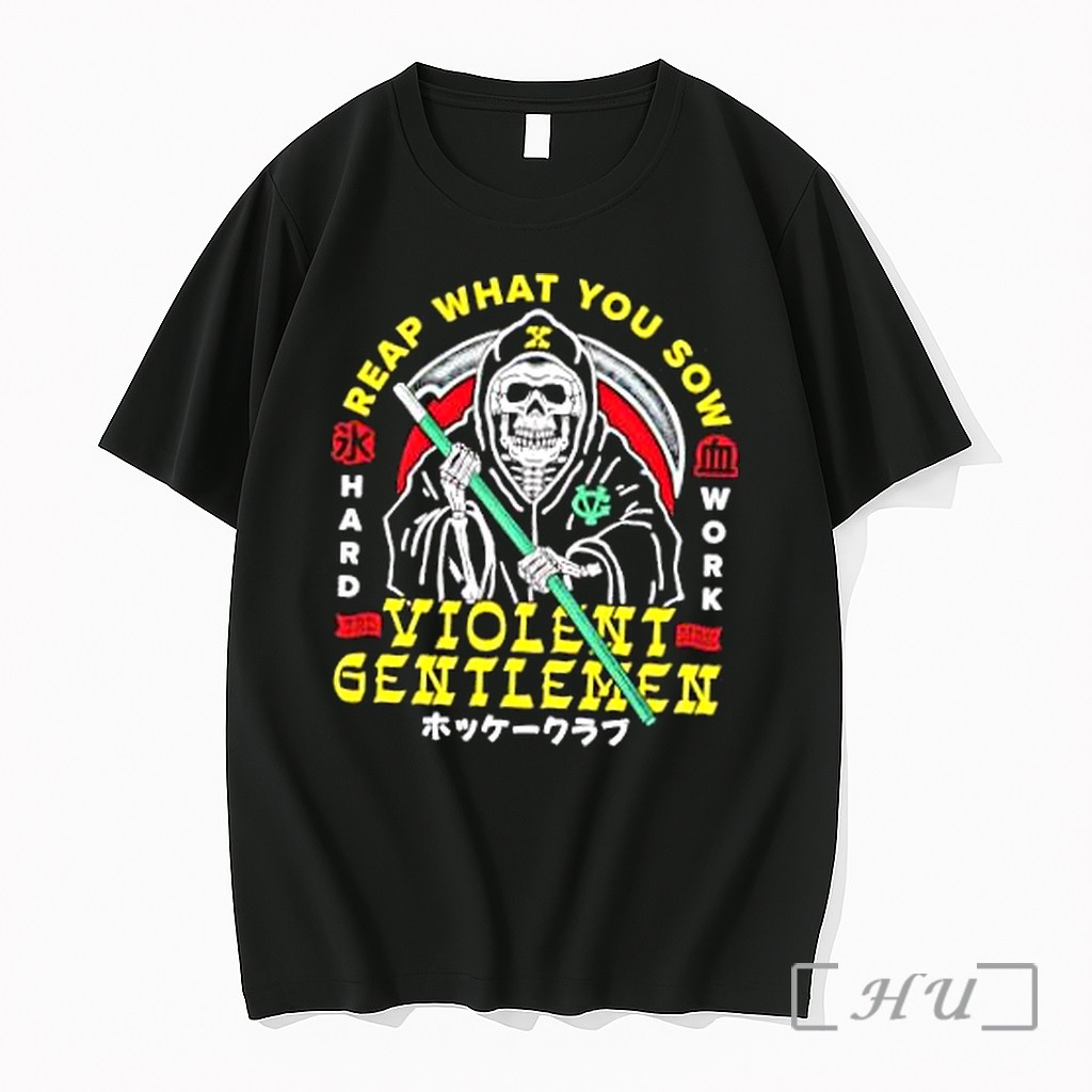 Officials Reap What You Sow Hard Work Violent Gentlemen Hockey Club Grim Reaper Premium T Shirts Sweater Hoodie