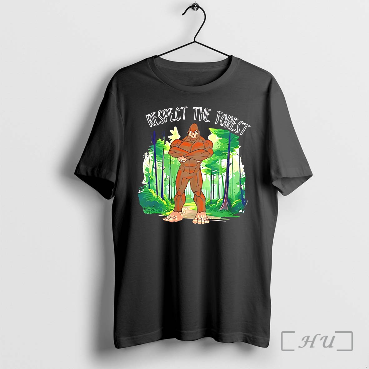 Officials Respect The Forest With Bigfoot Cartoon Tee Premium T Shirts Sweater Hoodie