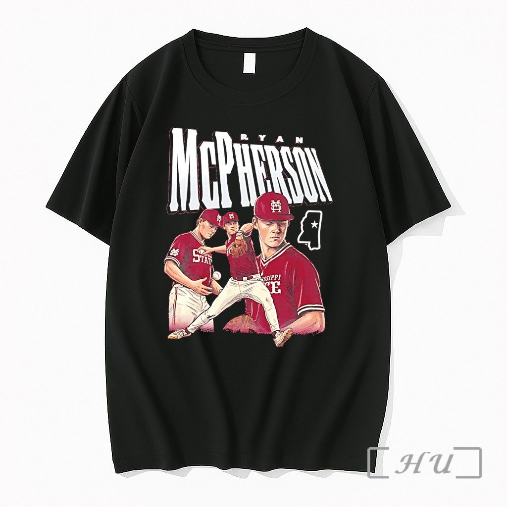 Officials Ryan Mcpherson Mississippi State Baseball Illustrated Tee Premium T Shirts Sweater Hoodie