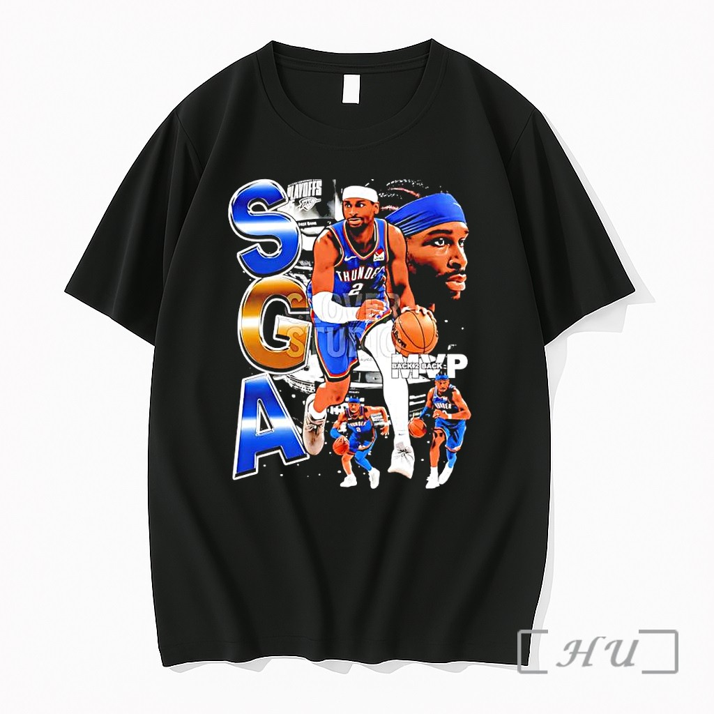 Officials Sga Shai Gilgeous Alexander Okc Thunder Mvp Back 2 Back Nba Playoffs 2026 Premium T Shirts Sweater Hoodie