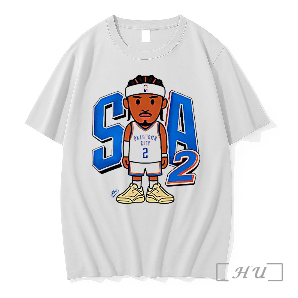Officials Sga Shai Gilgeous Alexander Oklahoma City Thunder 2 Cartoon Basketball Player Premium T Shirts Sweater Hoodie