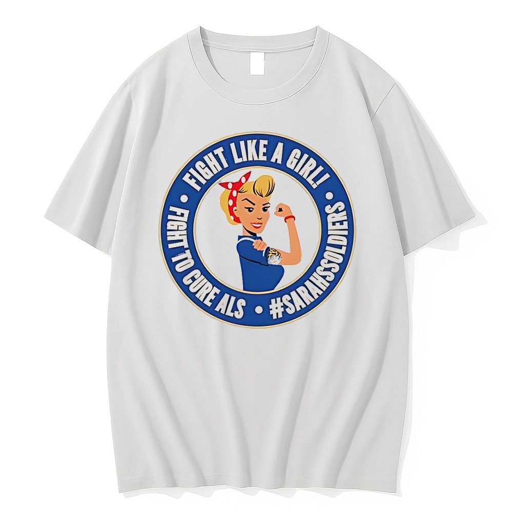 Officials Sarahs Soldier Rosie The Riveter Fight Like A Girl Fight To Cure Als 2026 Premium T Shirt Sweatshirt Hoodie