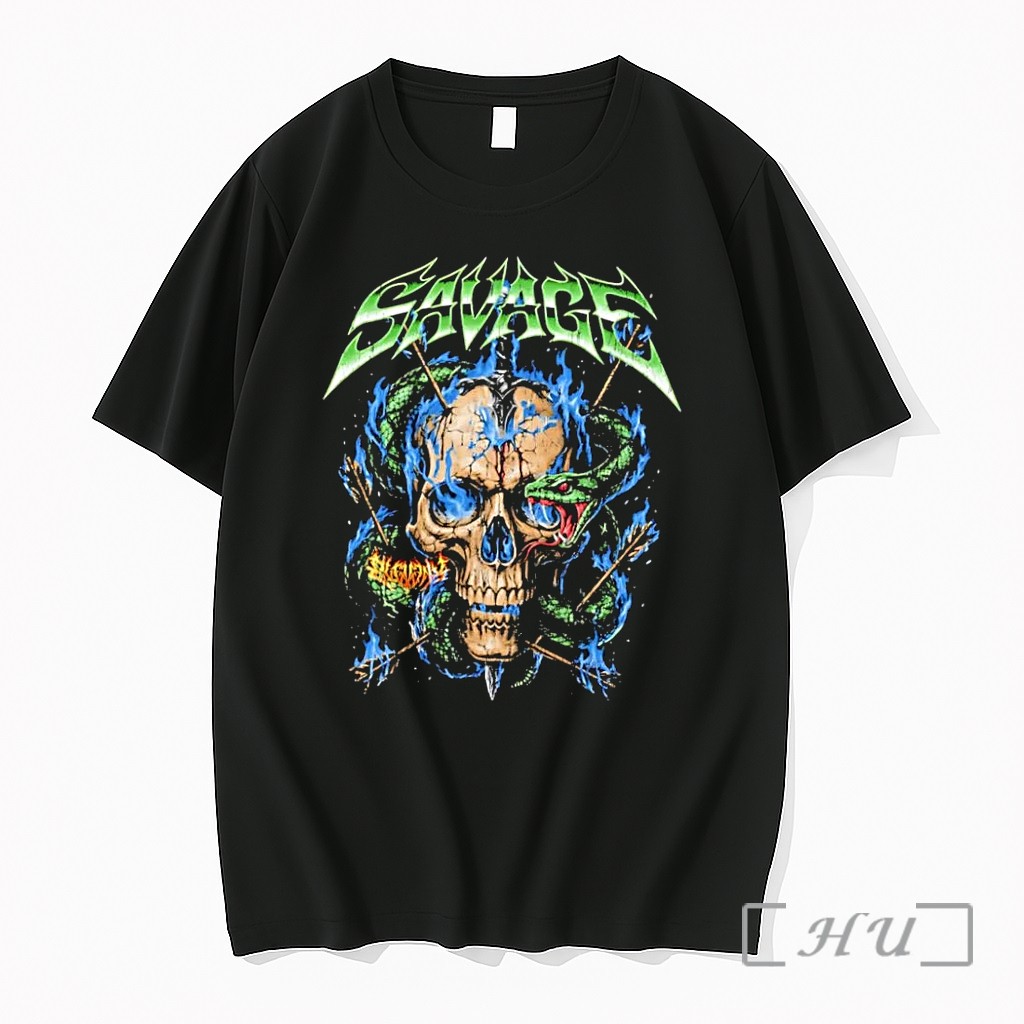Officials Savage Skull Snake Blue Flames Arrows Black Premium T Shirts Sweater Hoodie