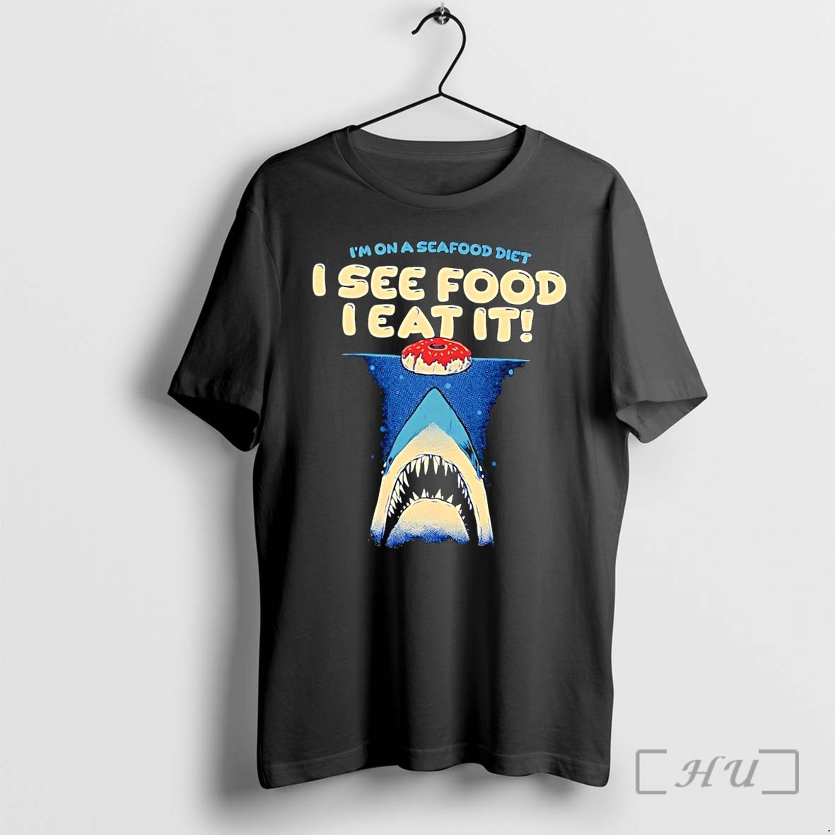 Officials Seafood Diet I See Food I Eat It Shark Donut Black Premium T Shirts Sweater Hoodie