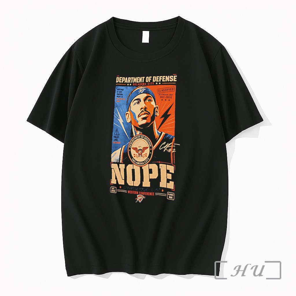 Officials Shai Gilgeous Alexander Oklahoma City Thunder Nope Department Of Defense Tee Premium T Shirts Sweater Hoodie