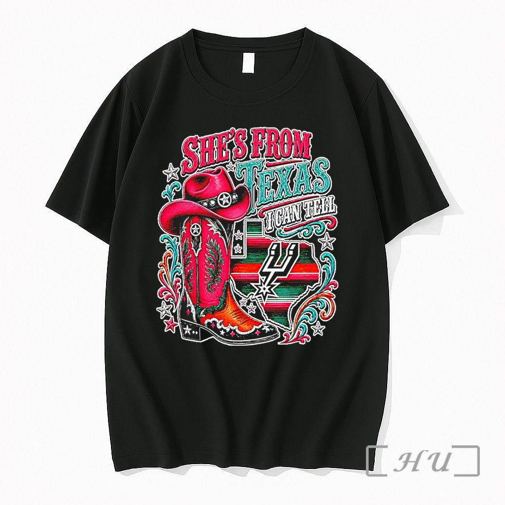 Officials Shes From Texas Spurs I Can Tell San Antonio Spurs Basketball 2026 Premium T Shirts Sweater Hoodie