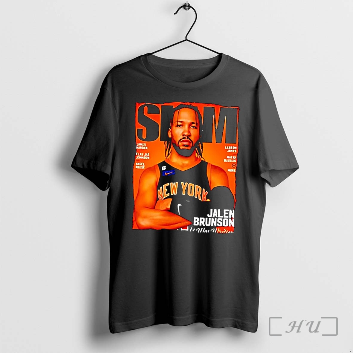 Officials Slam Magazine Jalen Brunson New York Basketball Black Premium T Shirts Sweater Hoodie