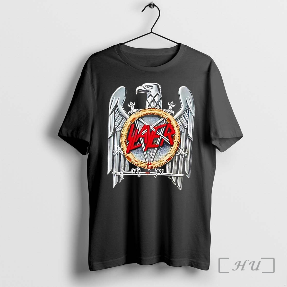 Officials Slayer Eagle Swords Pentagram Wreath Band Black Premium T Shirts Sweater Hoodie