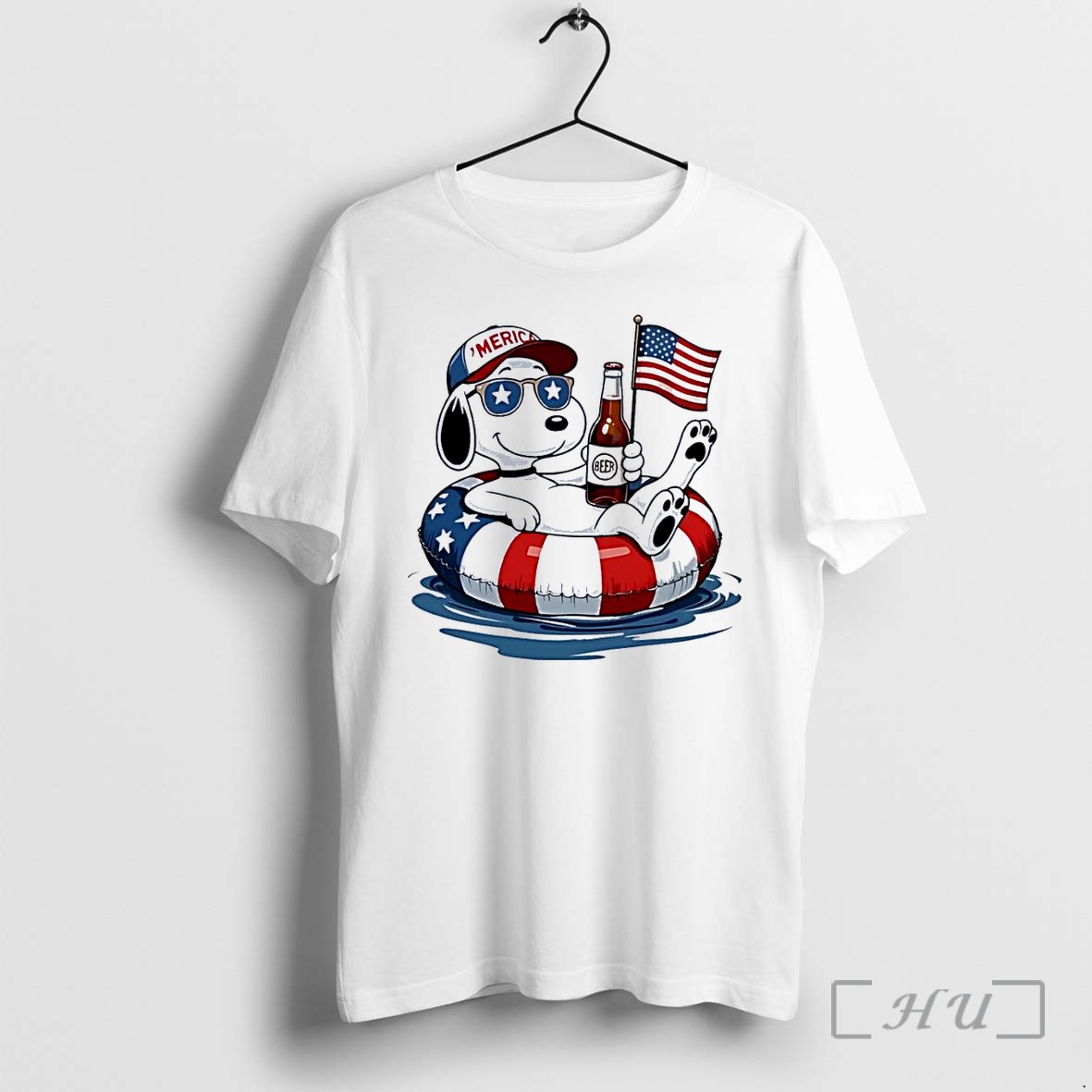 Officials Snoopy Merica Beer American Flag Tube White Premium T Shirts Sweater Hoodie