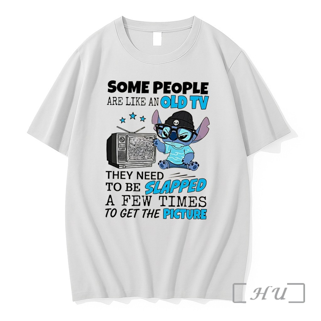 Officials Some People Are Like An Old Tv They Need To Be Slapped A Few Times To Get The Picture Stitch Tee Premium T Shirts Sweater Hoodie