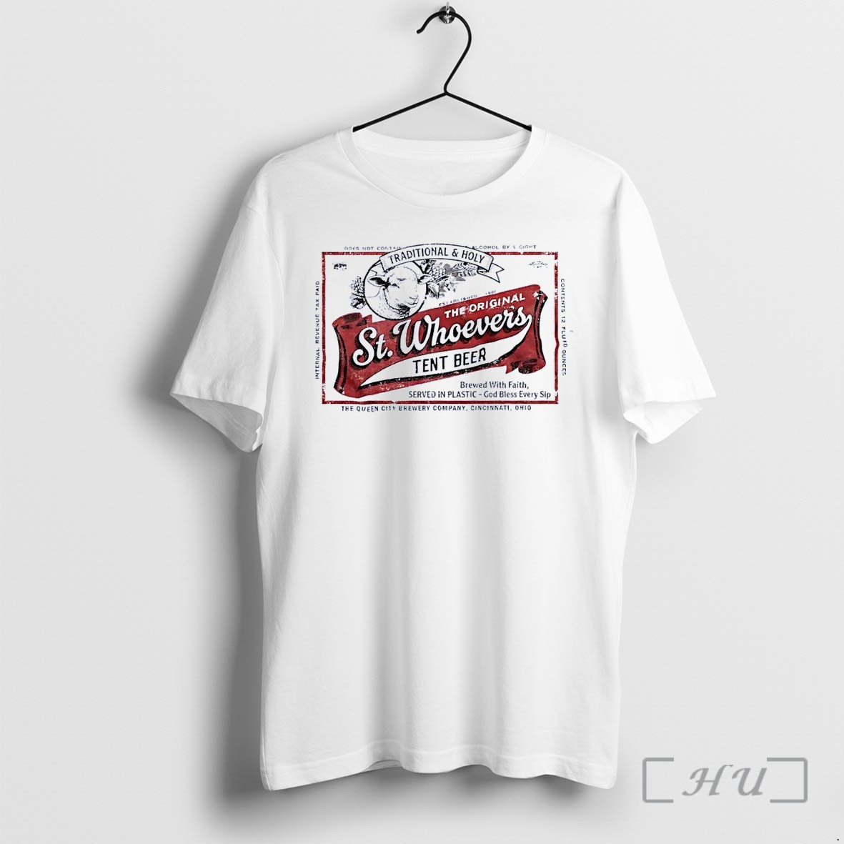 Officials St Whoevers Tent Beer Label Vintage Sheep White Premium T Shirts Sweater Hoodie