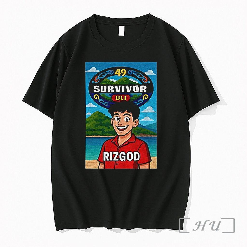 Officials Survivor Uli 49 Rizzgod Cartoon 2026 Premium T Shirts Sweater Hoodie