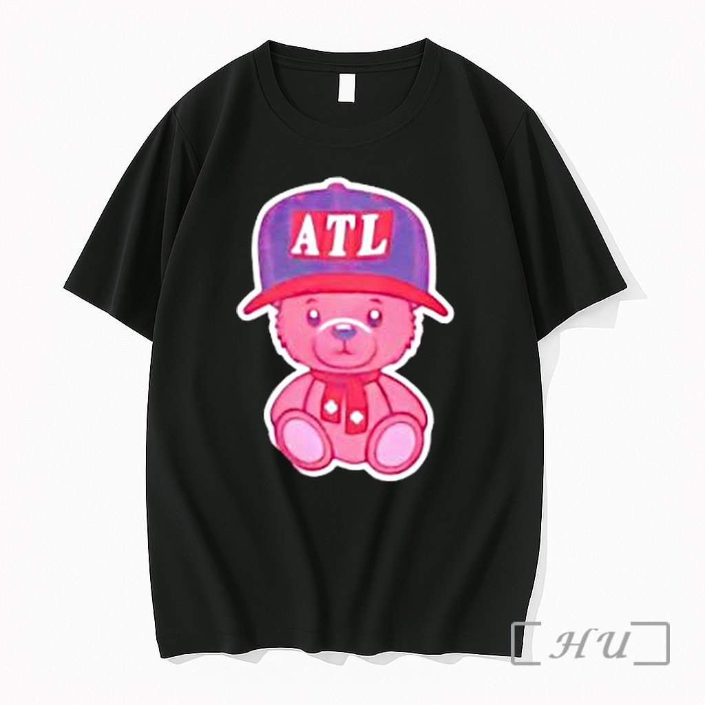 Officials Teddy Bear Atlanta Braves Baseball Atl Cap Scarf Premium T Shirts Sweater Hoodie